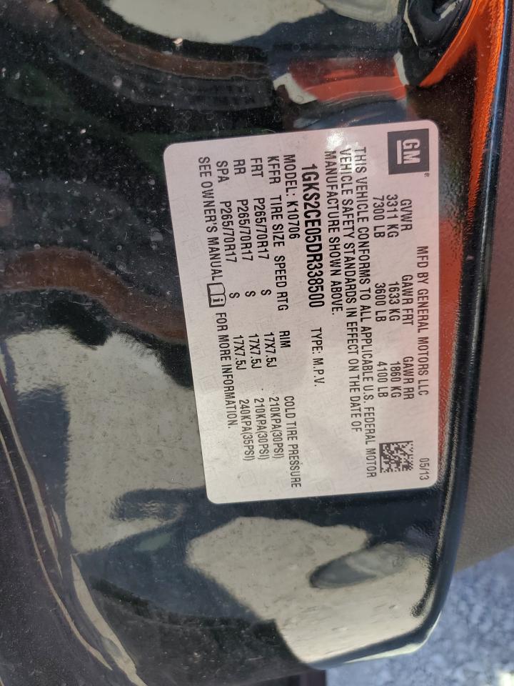 2013 GMC Yukon Slt VIN: 1GKS2CE05DR338500 Lot: 70604005