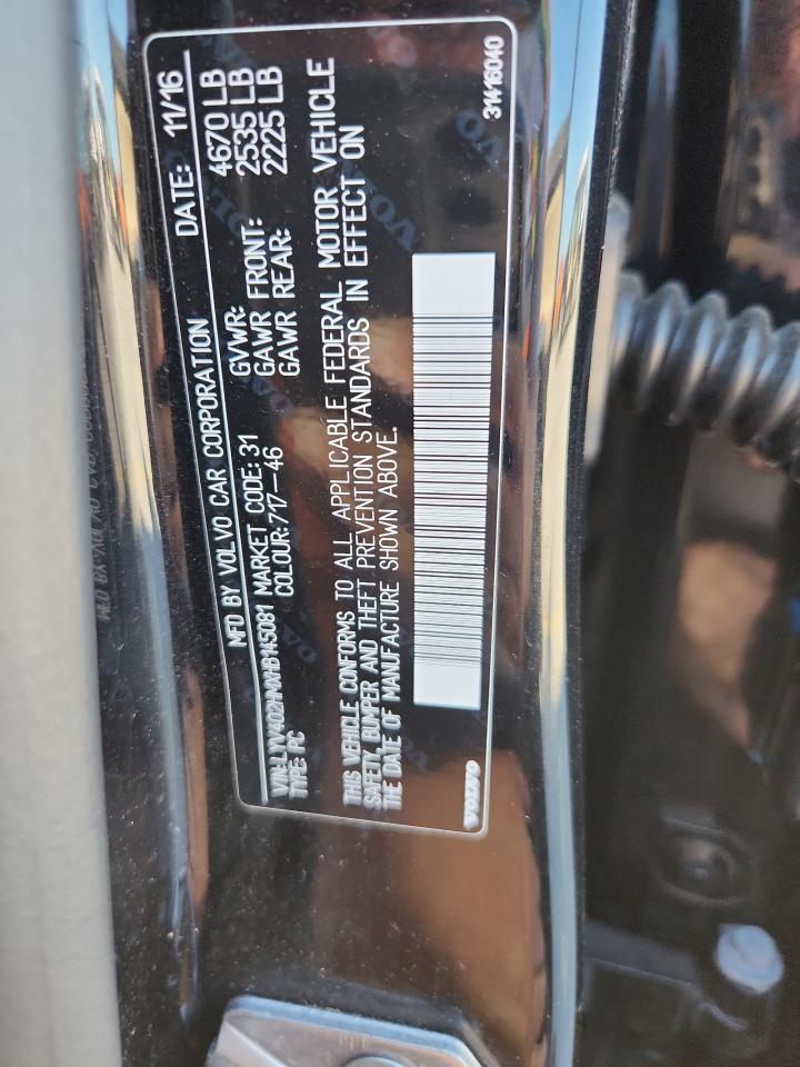 2017 Volvo S60 Platinum VIN: LYV402HMXHB145081 Lot: 70368775