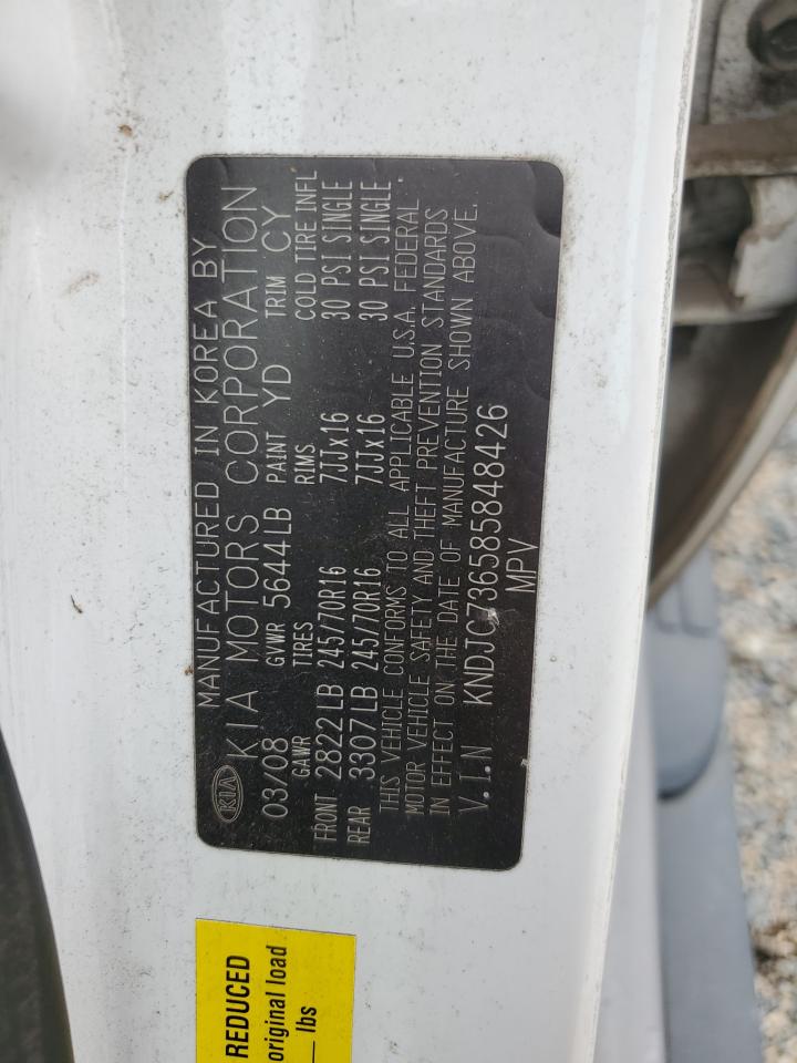 2008 Kia Sorento Ex VIN: KNDJC736585848426 Lot: 66836665