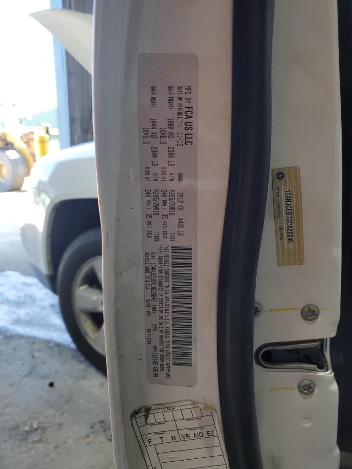 2016 Jeep Compass Latitude VIN: 1C4NJCEB7GD620846 Lot: 69743355