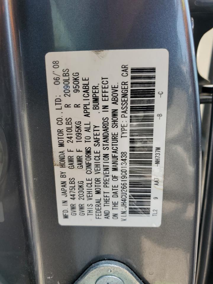 2009 Acura Tsx VIN: JH4CU26619C013438 Lot: 66825015