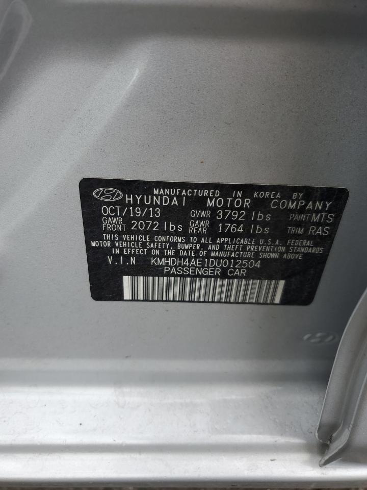 2013 Hyundai Elantra Gls VIN: KMHDH4AE1DU012504 Lot: 80784765