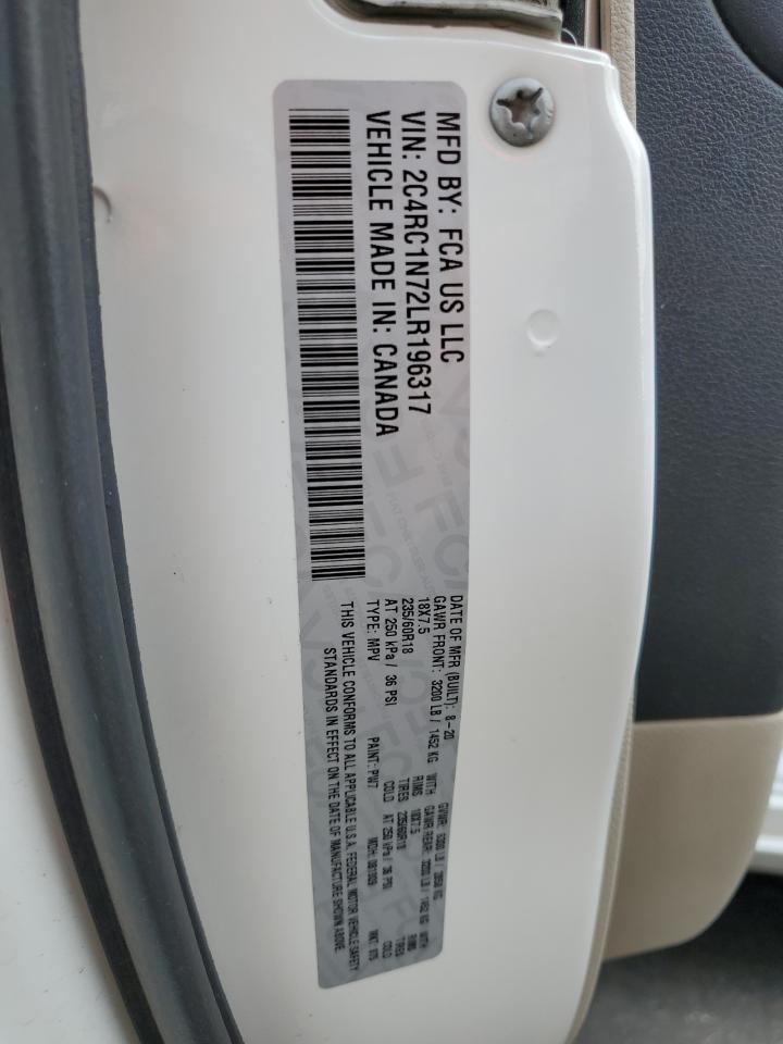 2020 Chrysler Pacifica Hybrid Limited VIN: 2C4RC1N72LR196317 Lot: 70059705