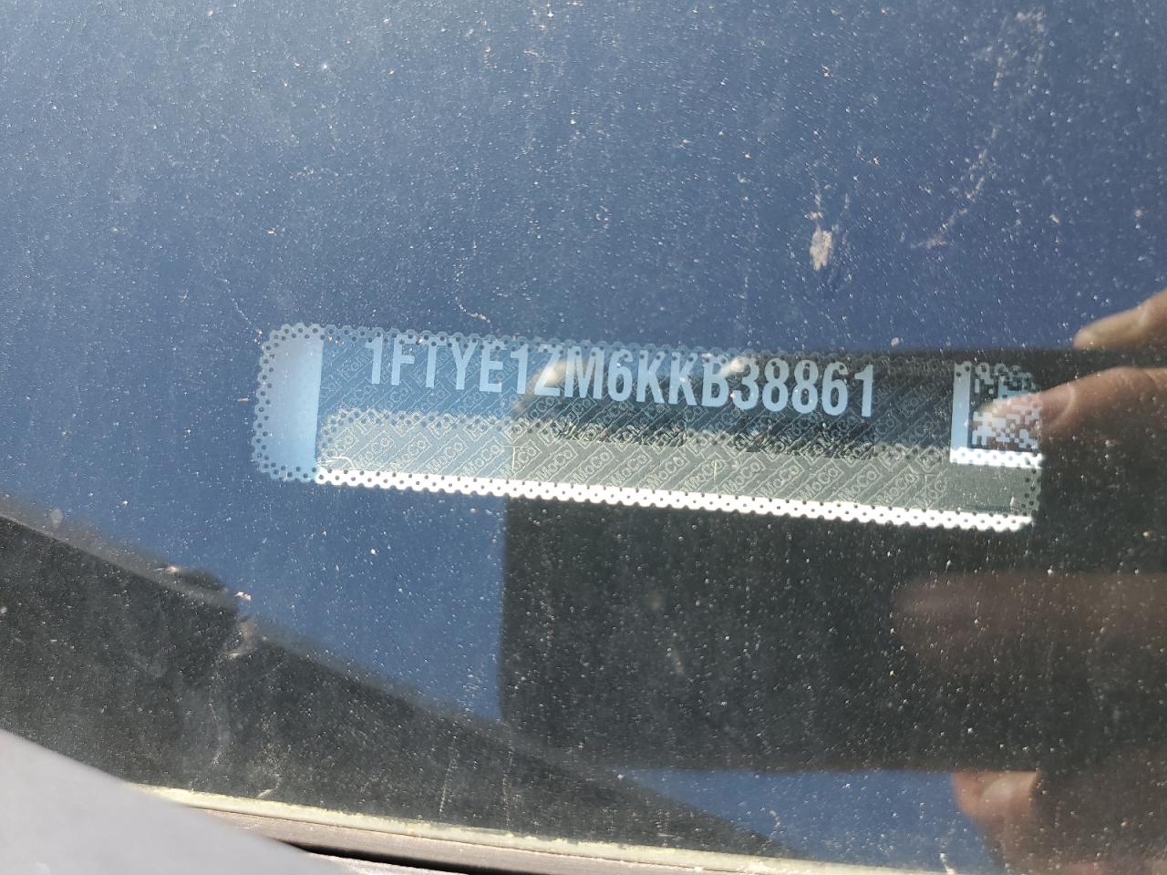 2019 Ford Transit T-150 VIN: 1FTYE1ZM6KKB38861 Lot: 70031105