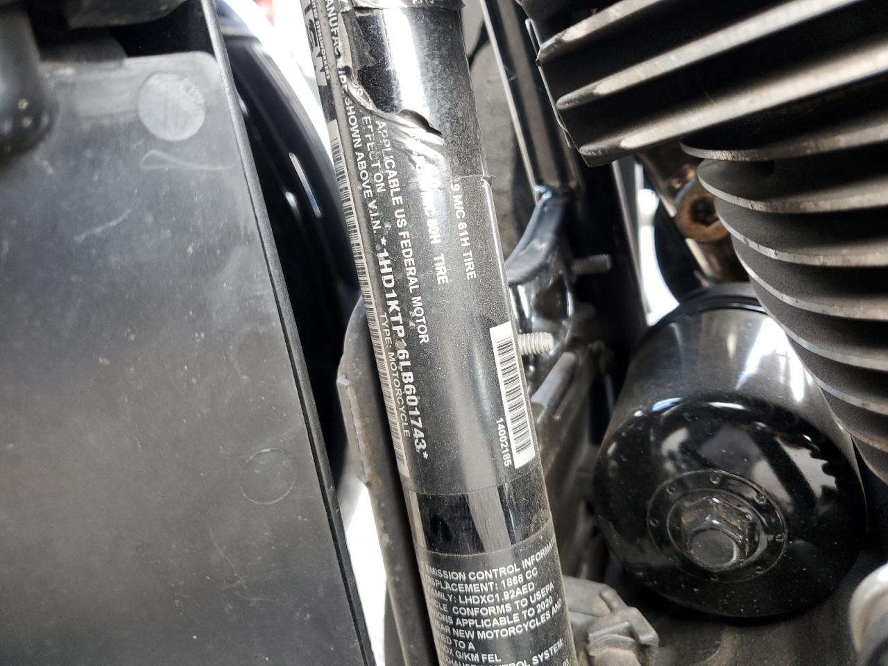 2020 Harley-Davidson Fltrxs VIN: 1HD1KTP16LB601743 Lot: 70287535