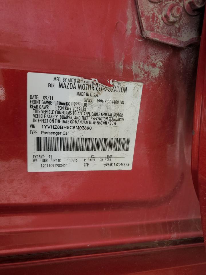 2012 Mazda 6 I VIN: 1YVHZ8BH5C5M07890 Lot: 70305835