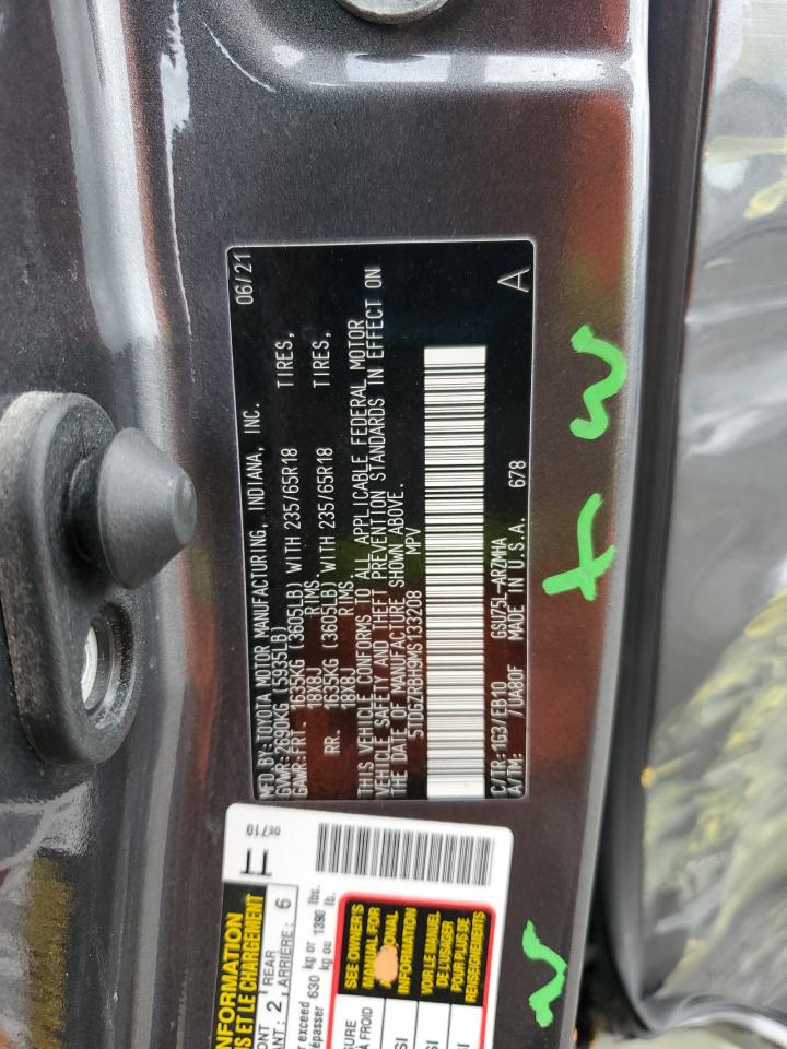 2021 Toyota Highlander Xle VIN: 5TDGZRBH9MS133208 Lot: 69459075