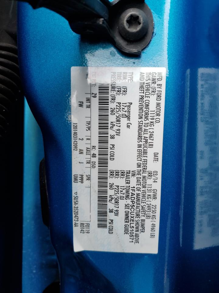 2014 Ford C-Max Premium VIN: 1FADP5CUXEL510571 Lot: 70731825