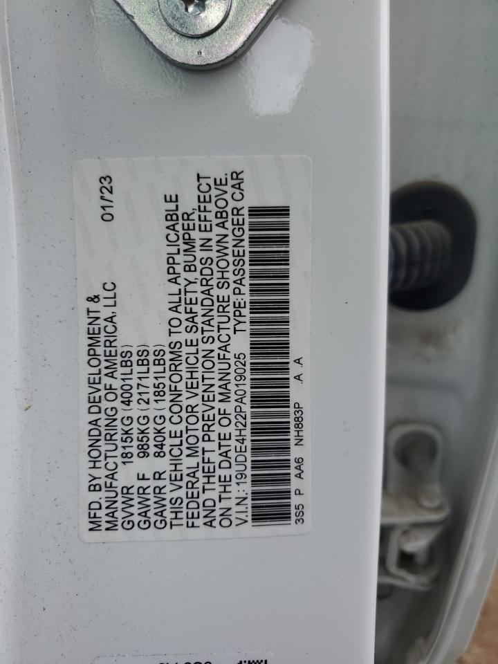 2023 Acura Integra VIN: 19UDE4H22PA019025 Lot: 70002195