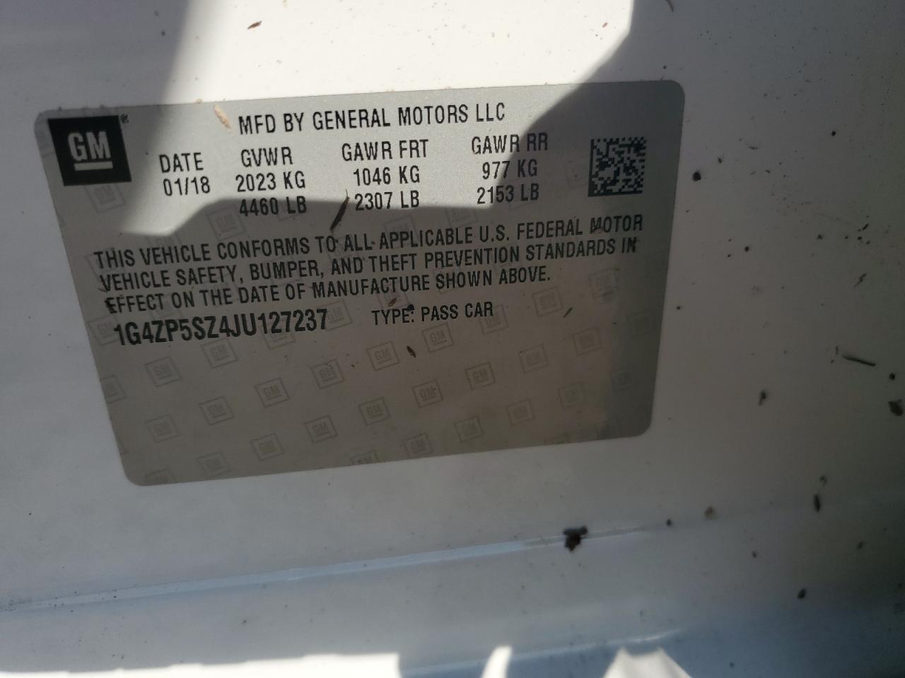 2018 Buick Lacrosse Essence VIN: 1G4ZP5SZ4JU127237 Lot: 70336795