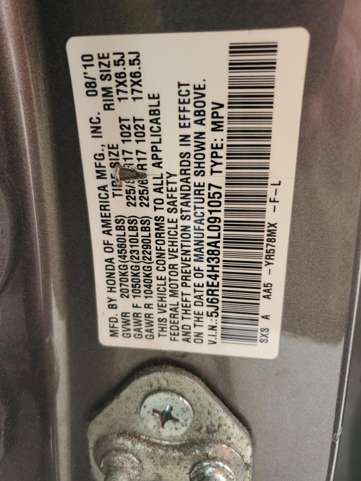 2010 Honda Cr-V Lx VIN: 5J6RE4H38AL091057 Lot: 69412845