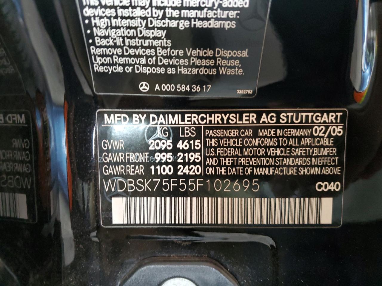 V (R230) V (R230)