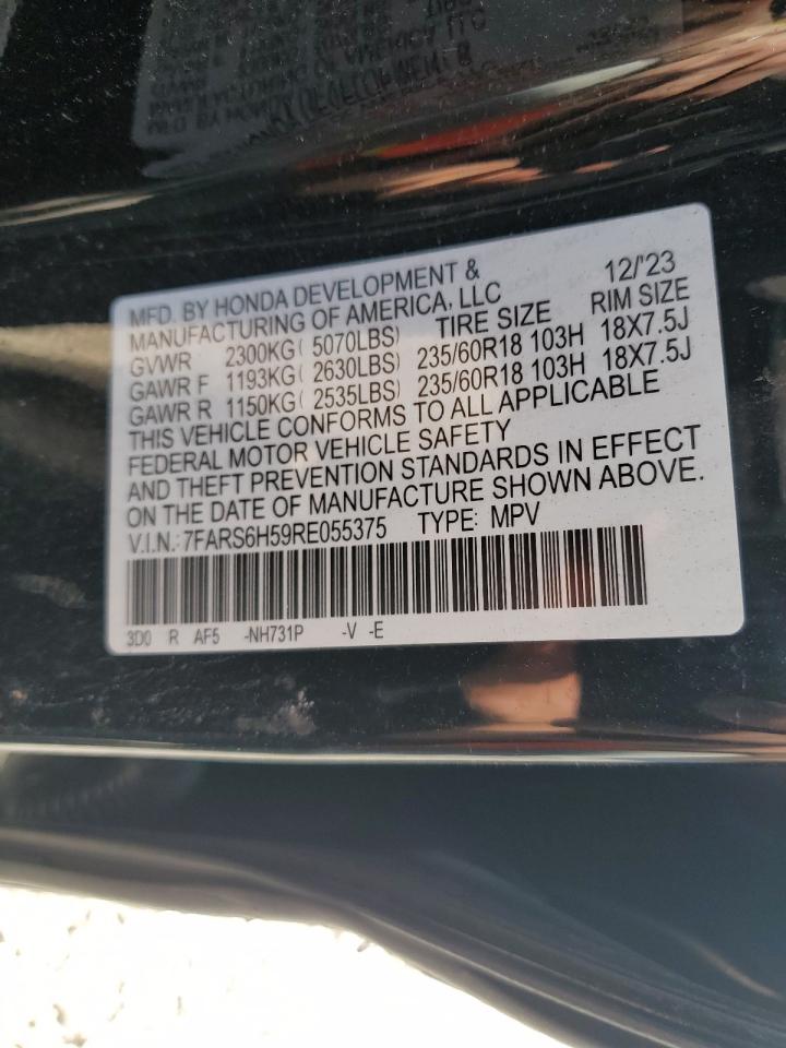 2024 Honda Cr-V Sport VIN: 7FARS6H59RE055375 Lot: 67761835