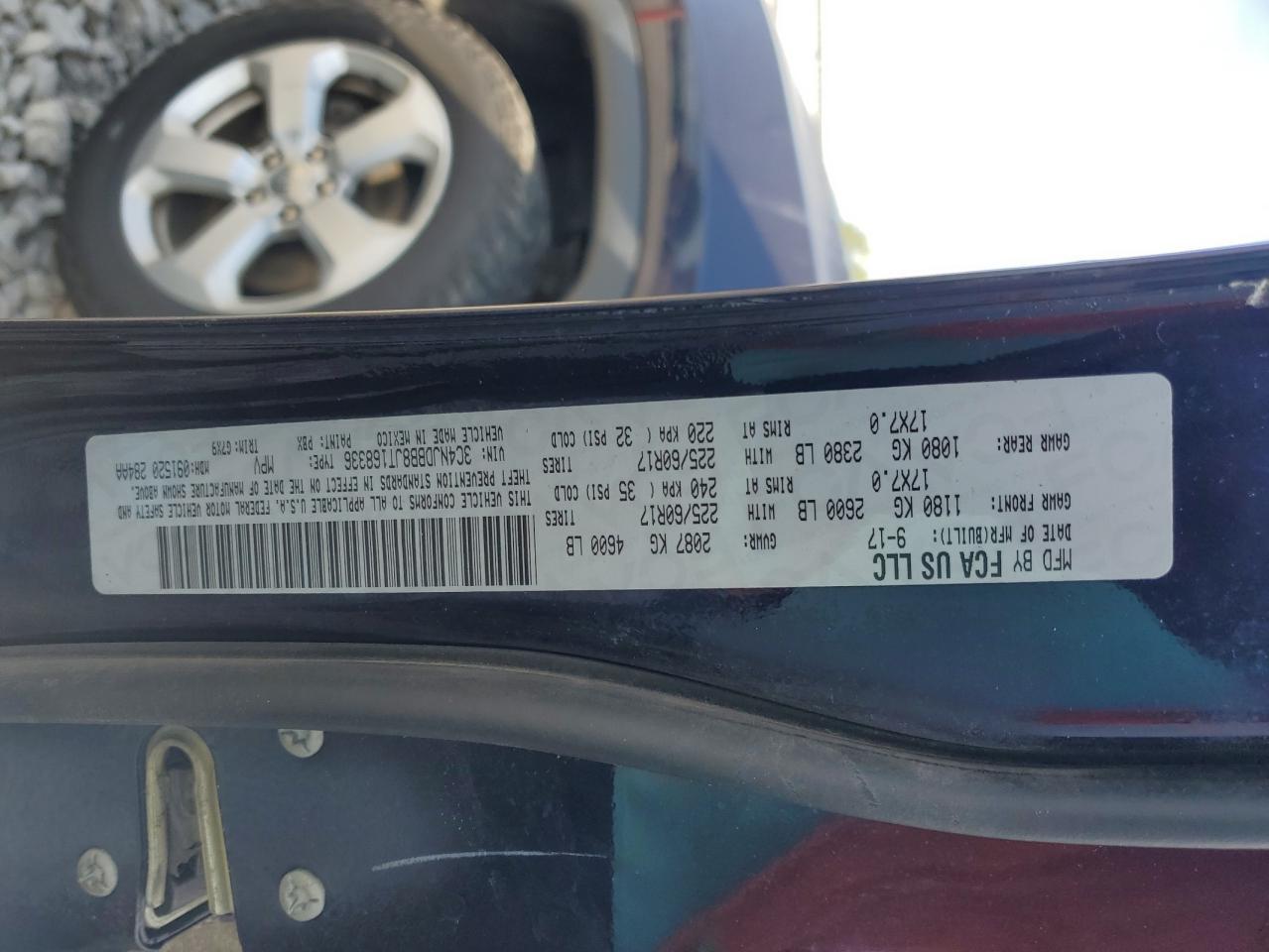 2018 Jeep Compass Latitude VIN: 3C4NJDBB8JT168336 Lot: 70446515