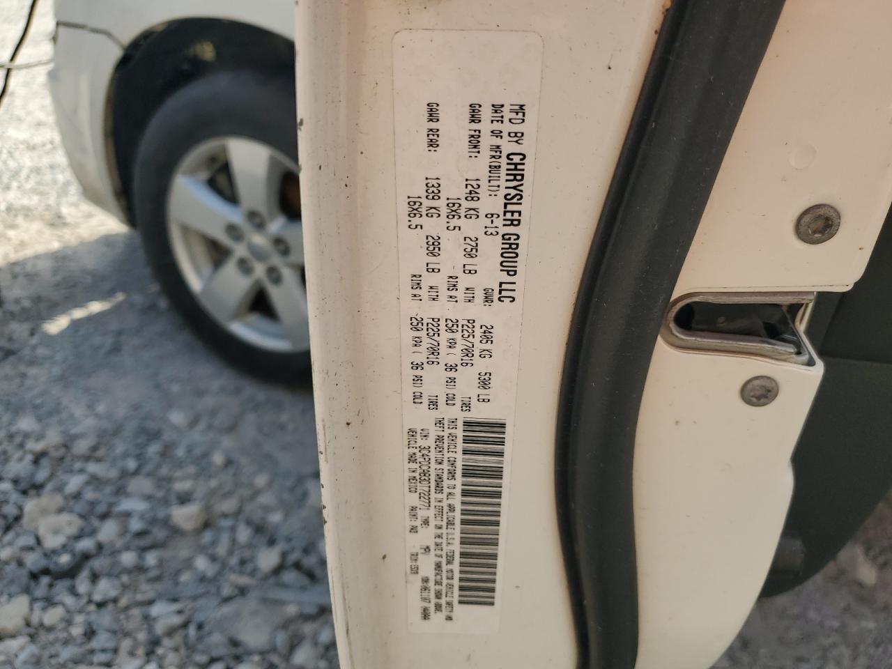 2013 Dodge Journey Se VIN: 3C4PDCAB3DT722771 Lot: 68213205