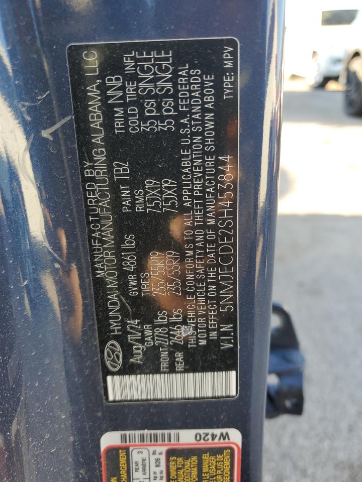 2025 Hyundai Tucson Limited VIN: 5NMJECDE2SH453844 Lot: 70476145