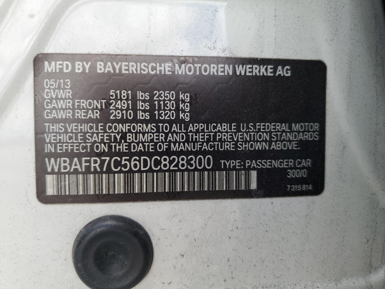 2013 BMW 535 I VIN: WBAFR7C56DC828300 Lot: 68834985