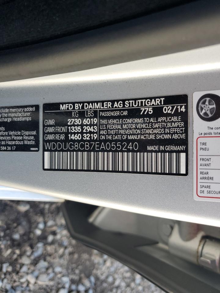 2014 Mercedes-Benz S 550 VIN: WDDUG8CB7EA055240 Lot: 69679175