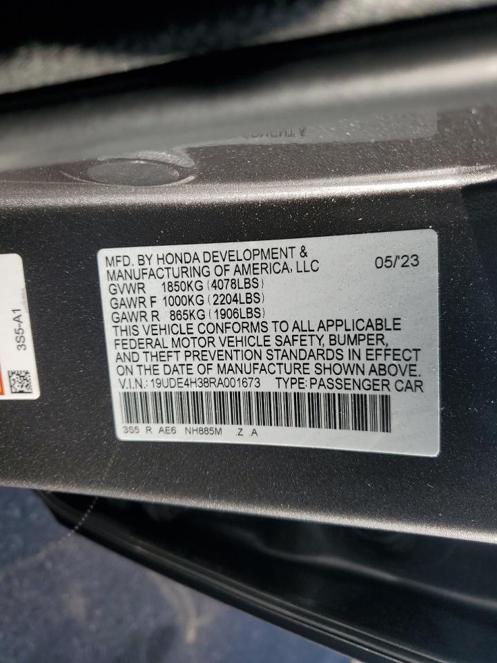 2024 Acura Integra A-Spec VIN: 19UDE4H38RA001673 Lot: 69393145