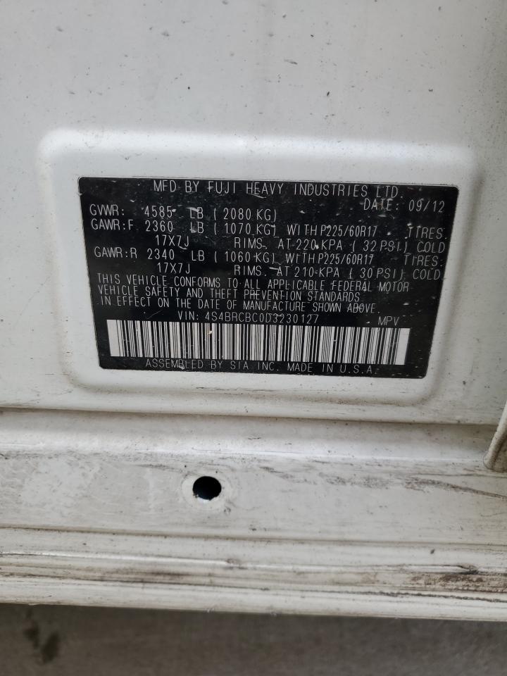 2013 Subaru Outback 2.5I Premium VIN: 4S4BRCBC0D3230127 Lot: 69580725