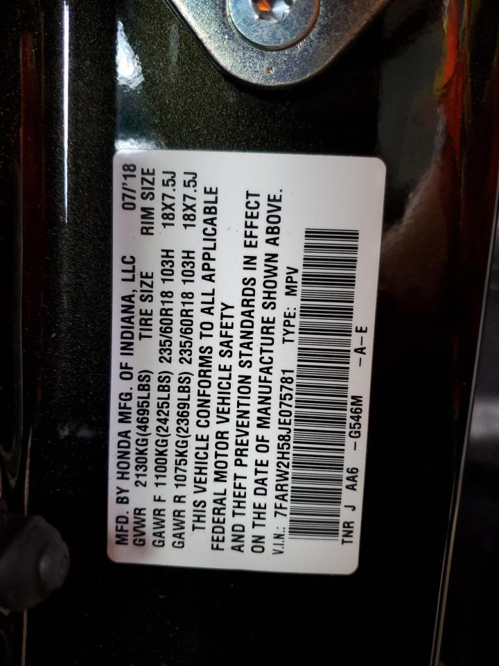 2018 Honda Cr-V Ex VIN: 7FARW2H58JE075781 Lot: 68734615