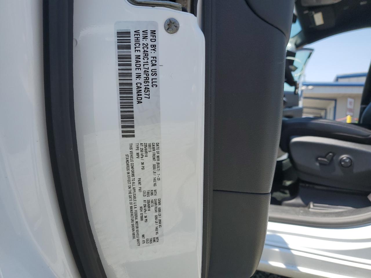 2023 Chrysler Pacifica Hybrid Touring L VIN: 2C4RC1L74PR614577 Lot: 67807125