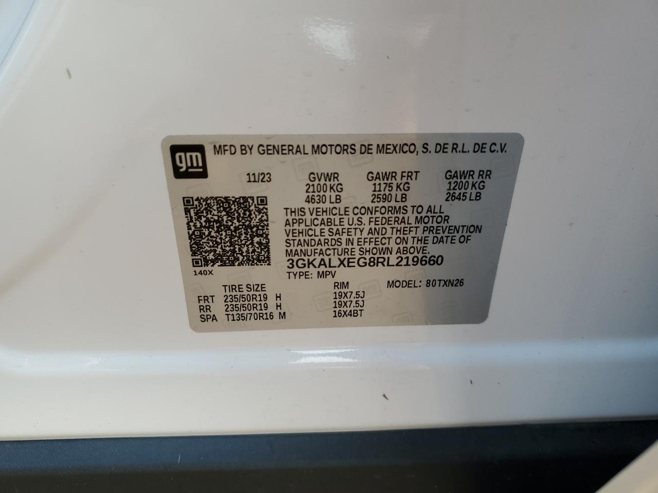 2024 GMC Terrain Denali VIN: 3GKALXEG8RL219660 Lot: 67227745