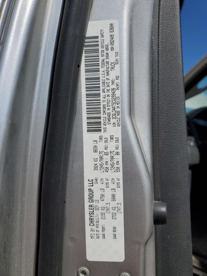 2012 Dodge Ram 2500 St VIN: 3C6LD4AT5CG299428 Lot: 70124645