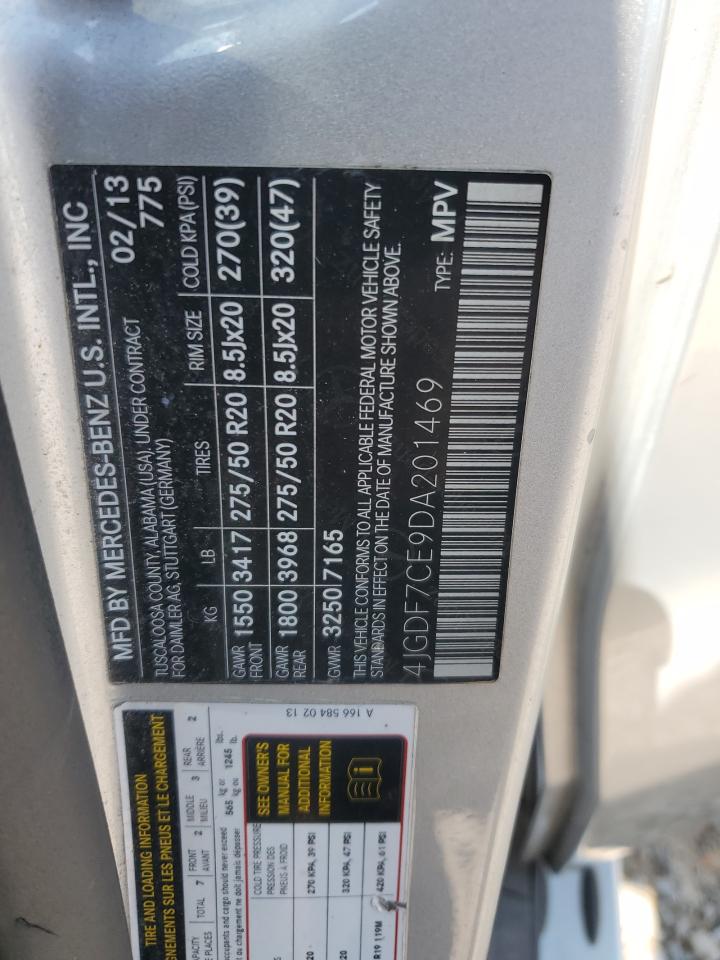 2013 Mercedes-Benz Gl 450 4Matic VIN: 4JGDF7CE9DA201469 Lot: 69176845