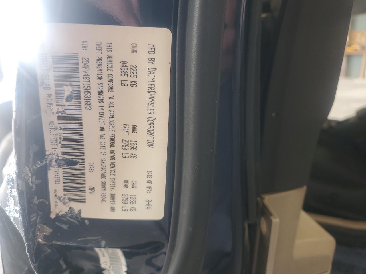 2005 Dodge Magnum Se VIN: 2D4FV48T15H531683 Lot: 66842655