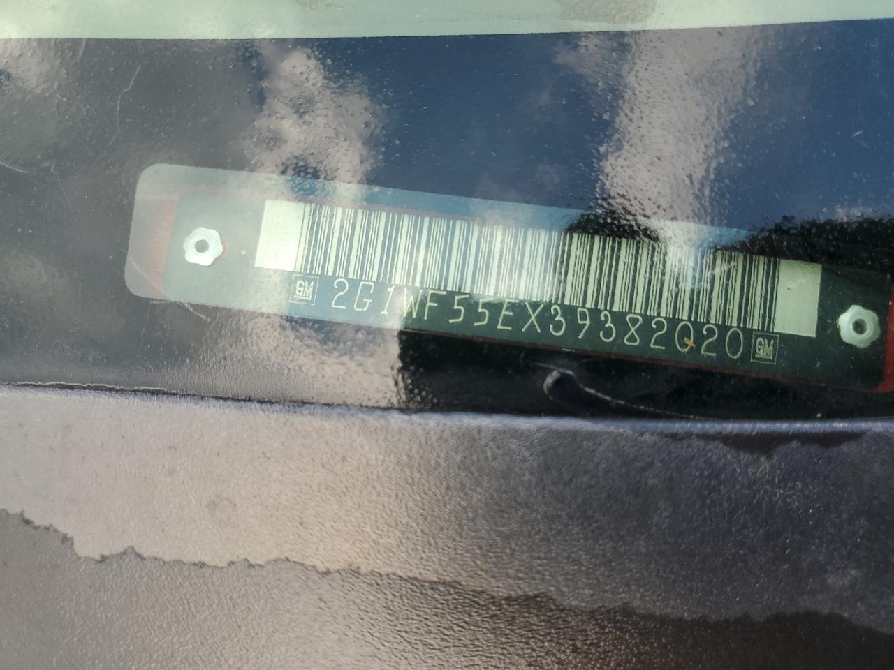 2003 Chevrolet Impala VIN: 2G1WF55EX39382020 Lot: 69152245