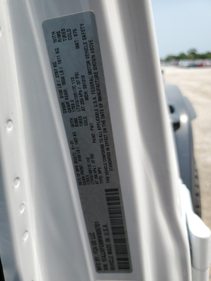 2021 Jeep Wrangler Unlimited Rubicon VIN: 1C4JJXFG6MW809701 Lot: 67903585