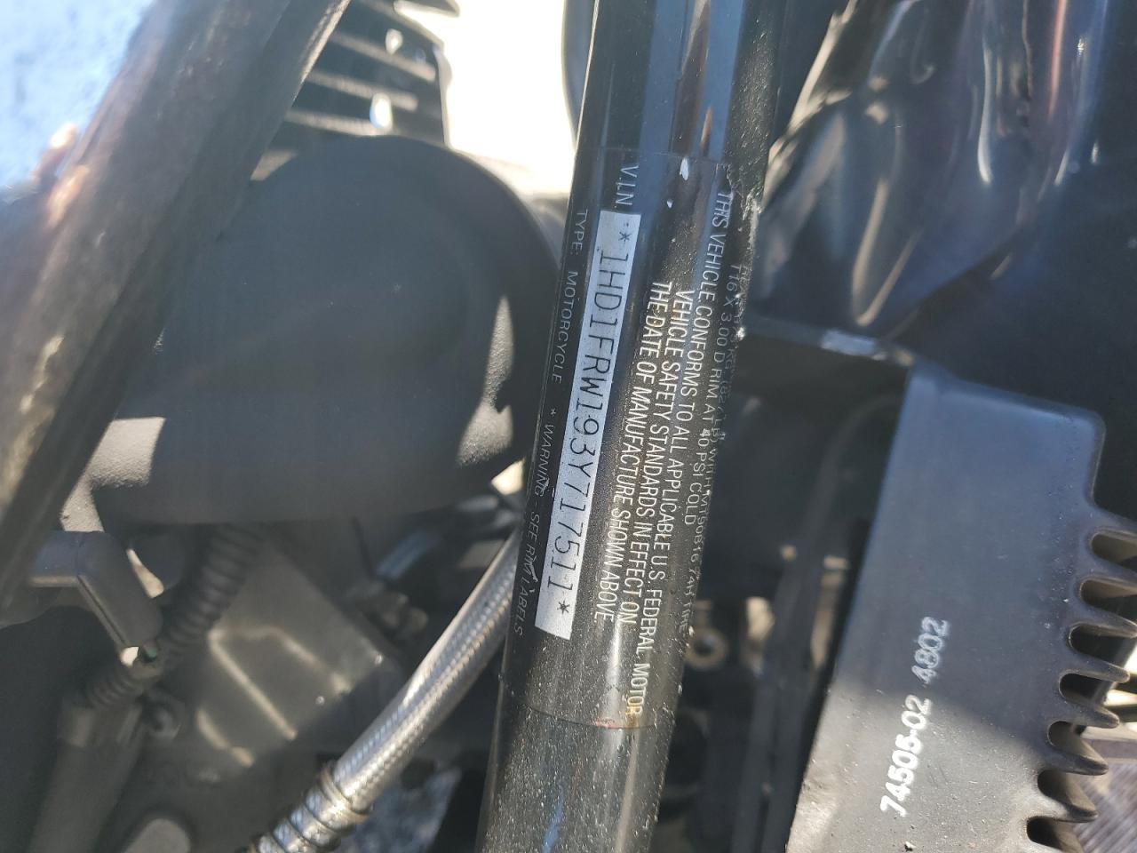 2003 Harley-Davidson Flhrci VIN: 1HD1FRW193Y717511 Lot: 69298935