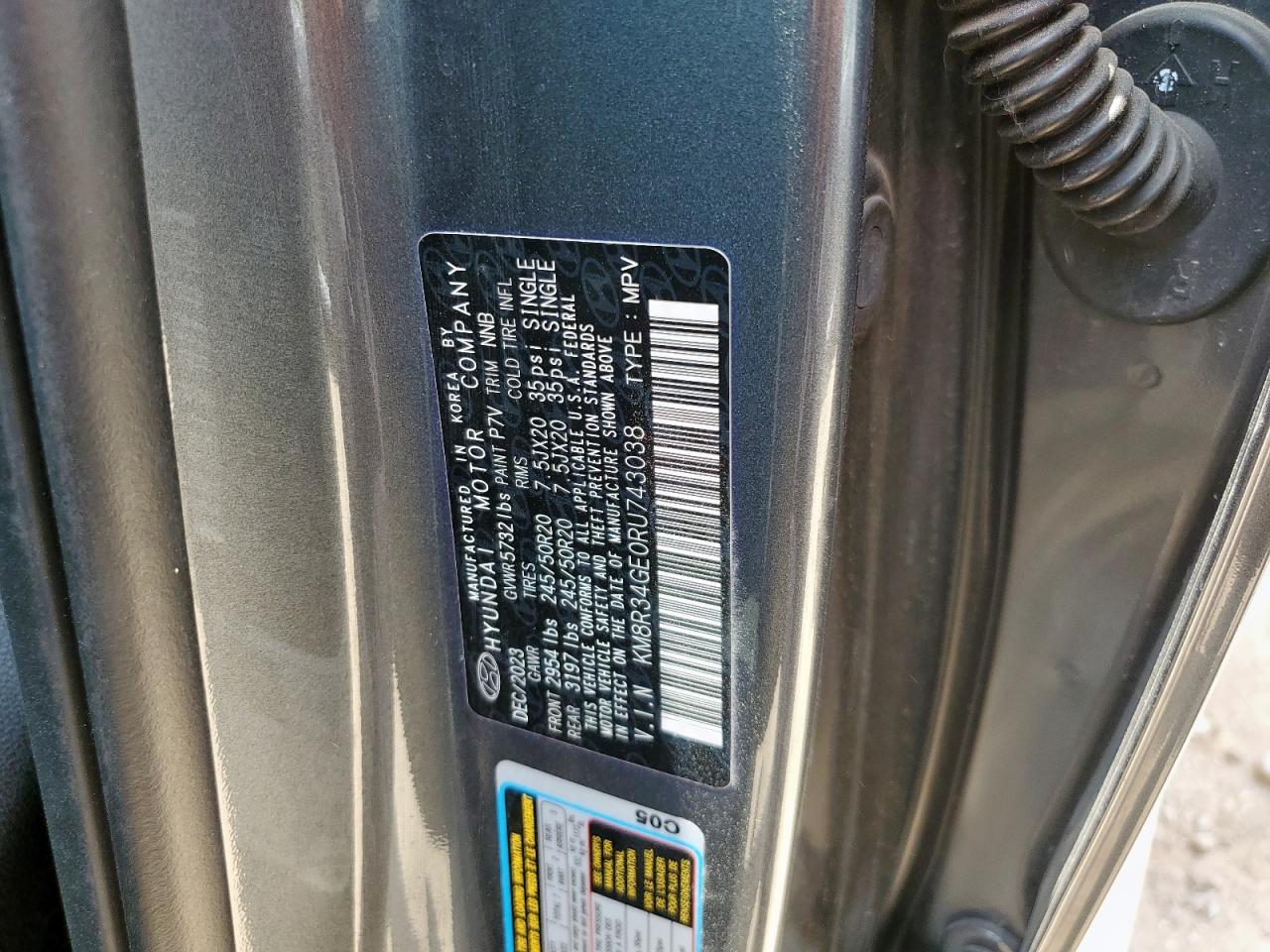 2024 Hyundai Palisade Xrt VIN: KM8R34GE0RU743038 Lot: 67846945