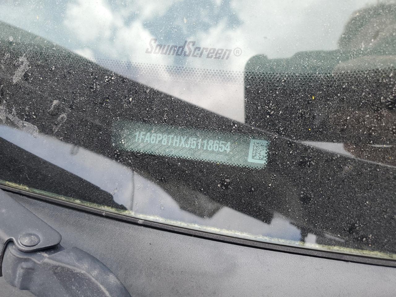 2018 Ford Mustang VIN: 1FA6P8THXJ5118654 Lot: 67609095