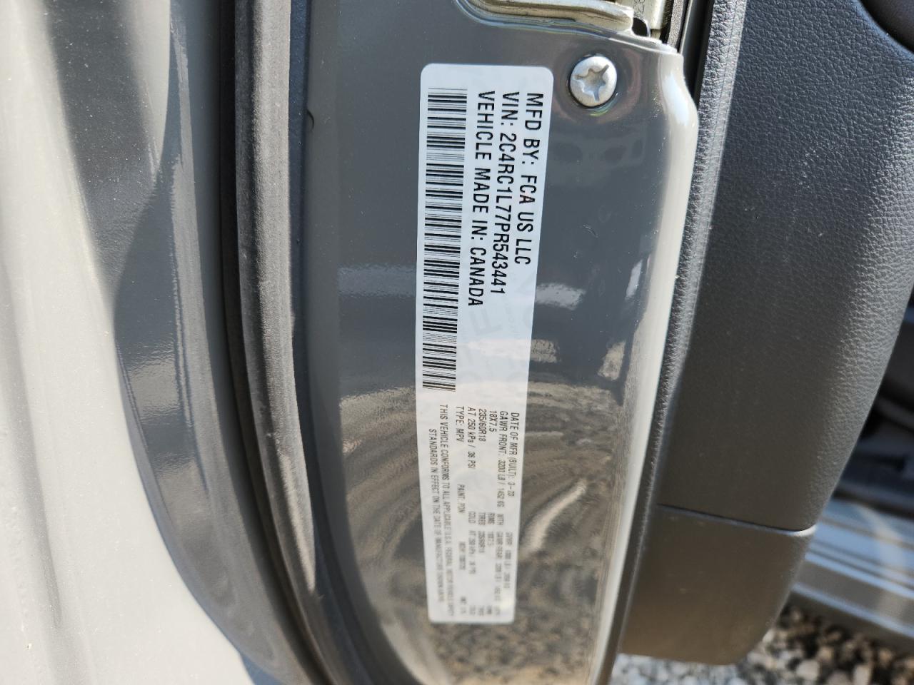 2023 Chrysler Pacifica Hybrid Touring L VIN: 2C4RC1L77PR543441 Lot: 69162145