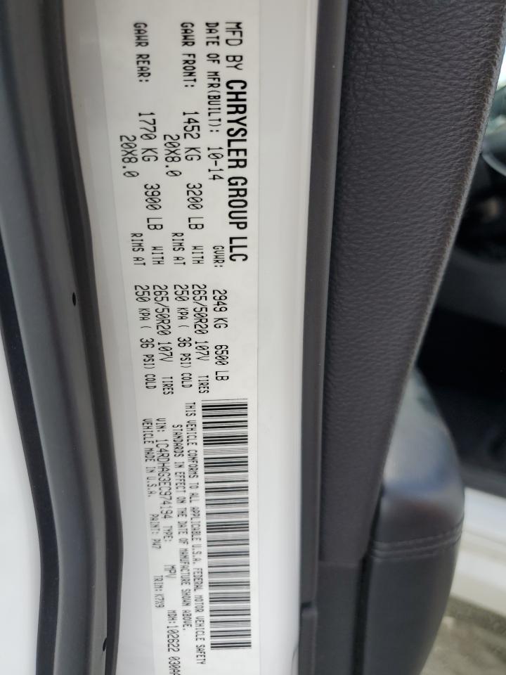 2014 Dodge Durango Sxt VIN: 1C4RDHAG3EC974194 Lot: 70314445