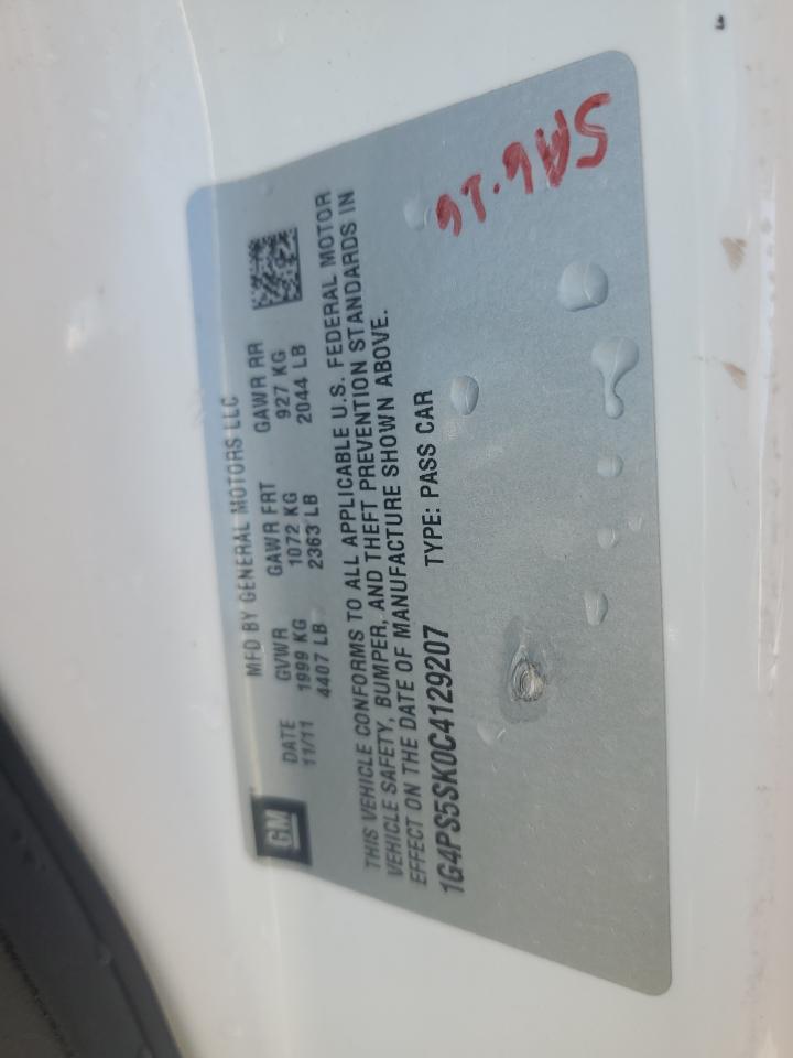 2012 Buick Verano VIN: 1G4PS5SK0C4129207 Lot: 68765955