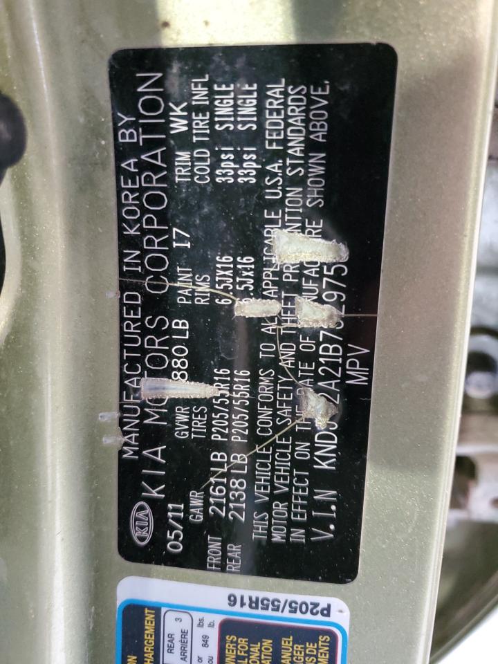 2011 Kia Soul + VIN: KNDJT2A21B7329758 Lot: 69952065