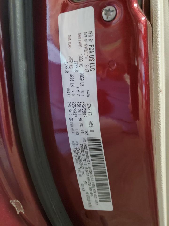 2017 Chrysler Pacifica Touring L VIN: 2C4RC1BG2HR795469 Lot: 68463335