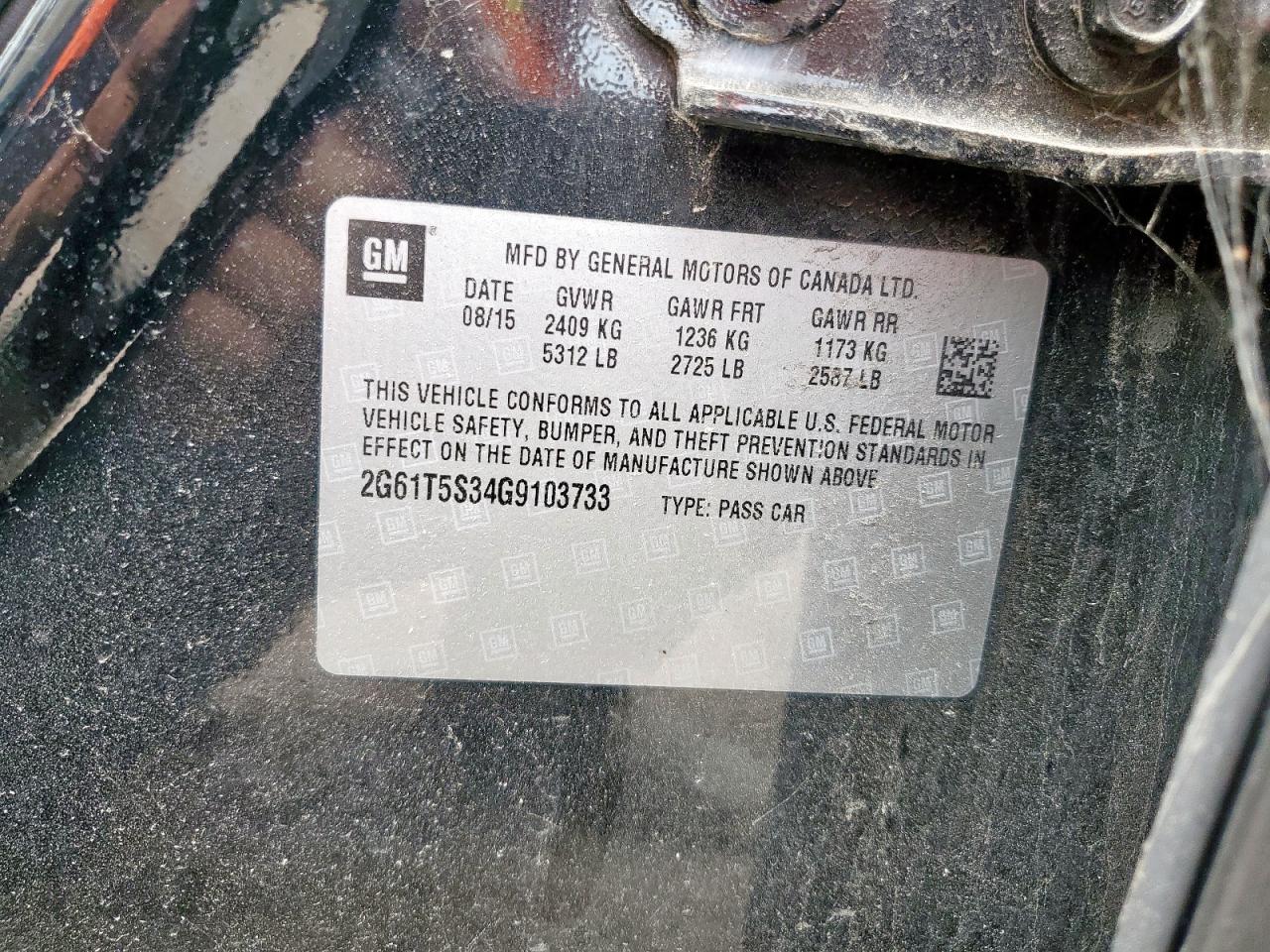 2016 Cadillac Xts Platinum VIN: 2G61T5S34G9103733 Lot: 70137965