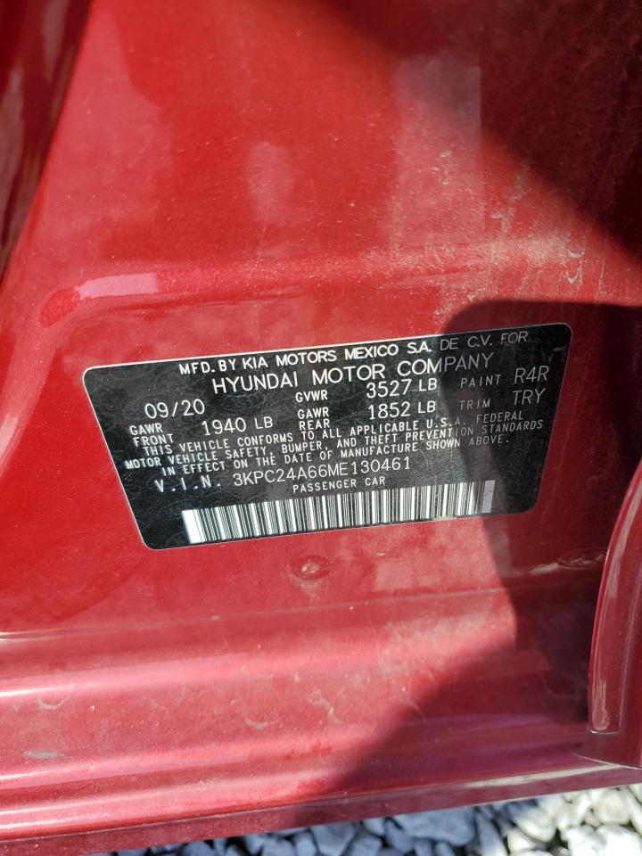 2021 Hyundai Accent Se VIN: 3KPC24A66ME130461 Lot: 68732815