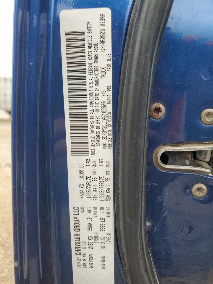 2010 Dodge Ram 3500 VIN: 3D73Y3CL1AG183800 Lot: 67968495