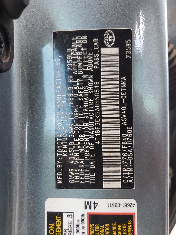4T1BF3EK5AU558516 2010 Toyota Camry Base