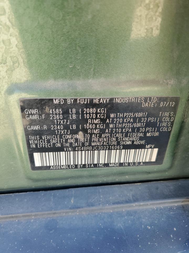 2013 Subaru Outback 2.5I Limited VIN: 4S4BRBJC3D3216069 Lot: 68344085