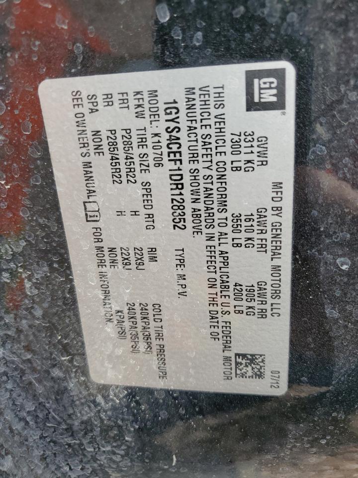 2013 Cadillac Escalade Premium VIN: 1GYS4CEF1DR128352 Lot: 70278535