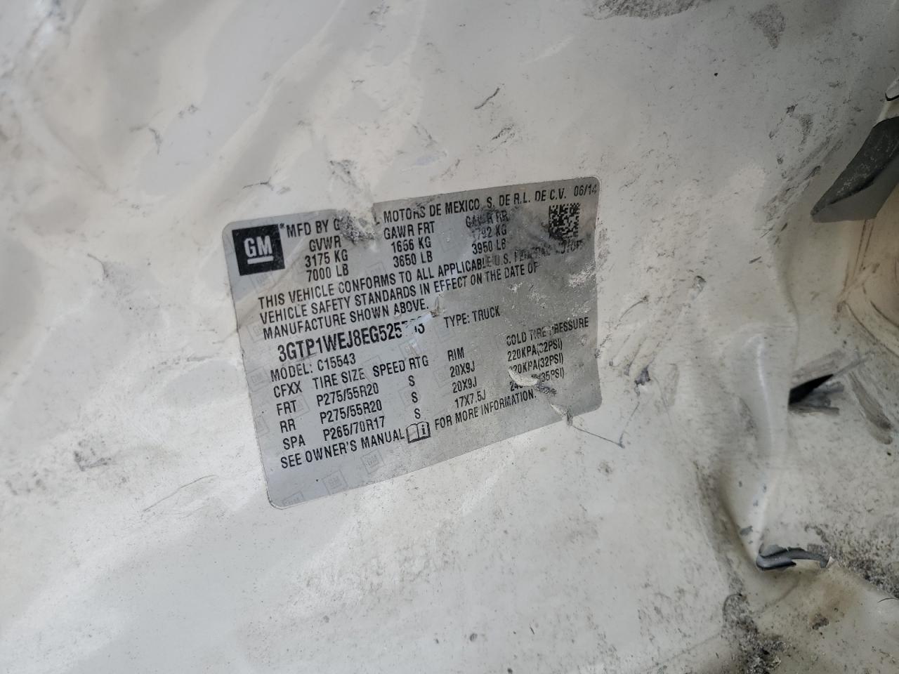 2014 GMC Sierra C1500 Denali VIN: 3GTP1WEJ8EG525763 Lot: 68169605