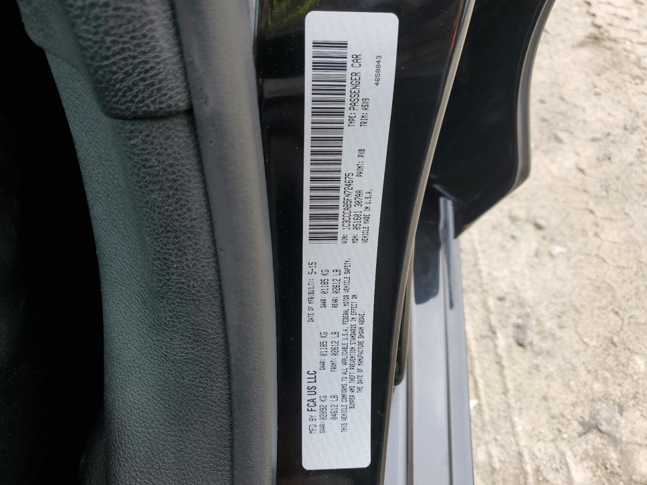 2015 Chrysler 200 Limited VIN: 1C3CCCAB5FN724675 Lot: 69815895