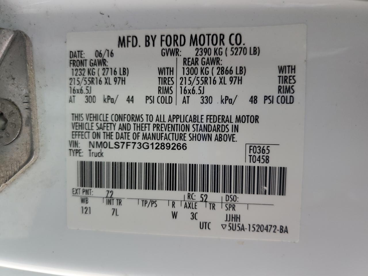 2016 Ford Transit Connect Xlt VIN: NM0LS7F73G1289266 Lot: 68092615