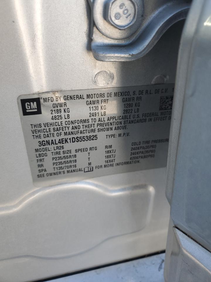 2013 Chevrolet Captiva Ltz VIN: 3GNAL4EK1DS553825 Lot: 70688175